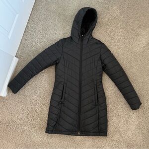 Columbia Black Omni-Heat Hooded Puffer Coat